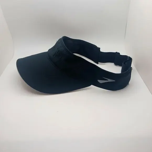 Run Happy Brooks Chaser jogging visor black embroidered athleisure hat women - Picture 2 of 3